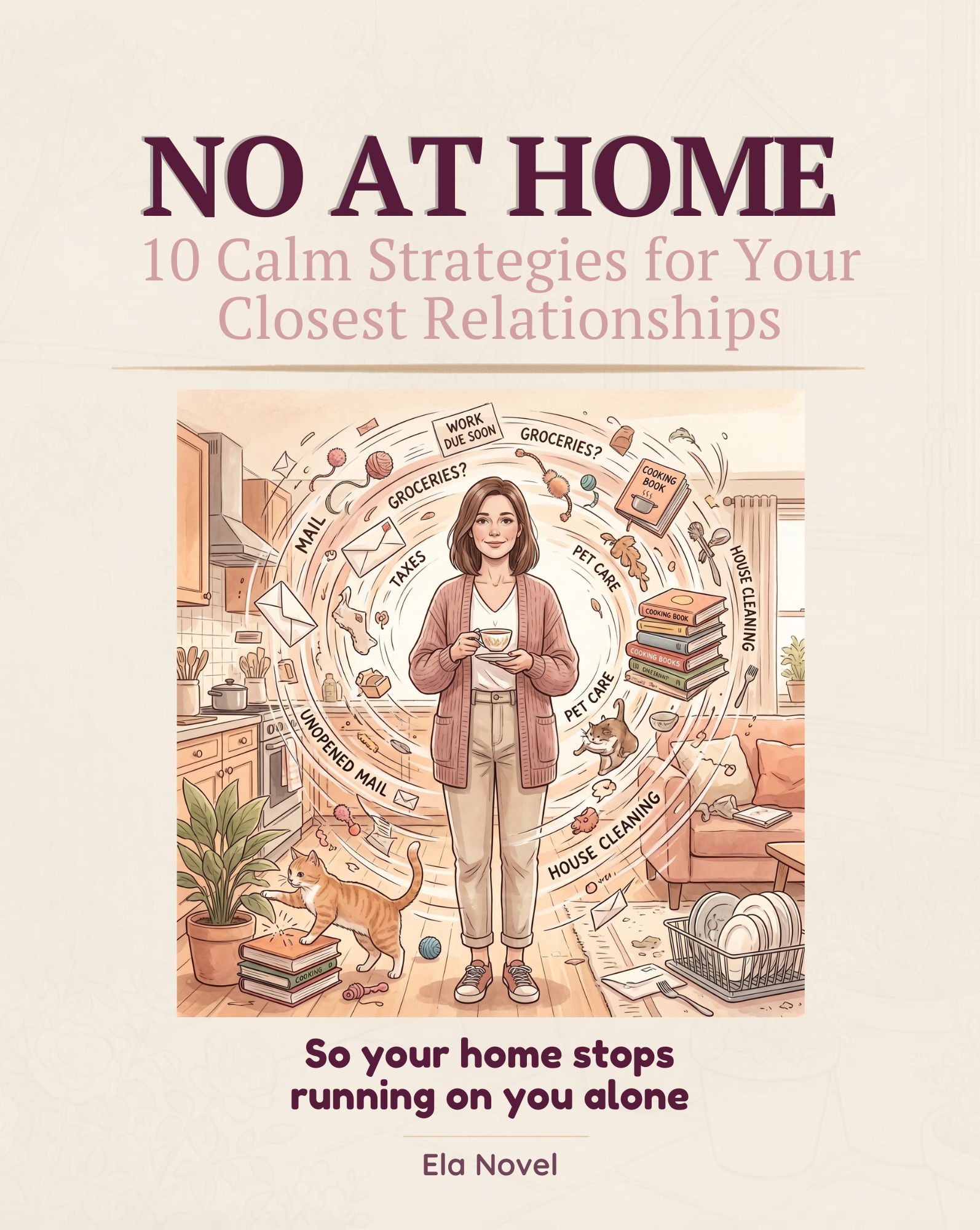 No at Home bonus guide cover — 10 Calm Strategies for Your Closest Relationships